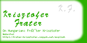 krisztofer frater business card